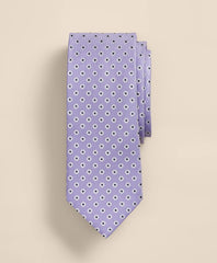 Men Silk Flower Foulard Tie - Brooks Brothers US