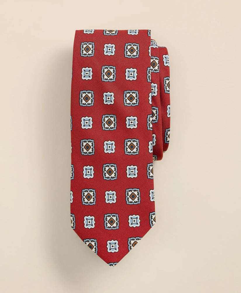 Men Silk Foulard Tie - Brooks Brothers Discount