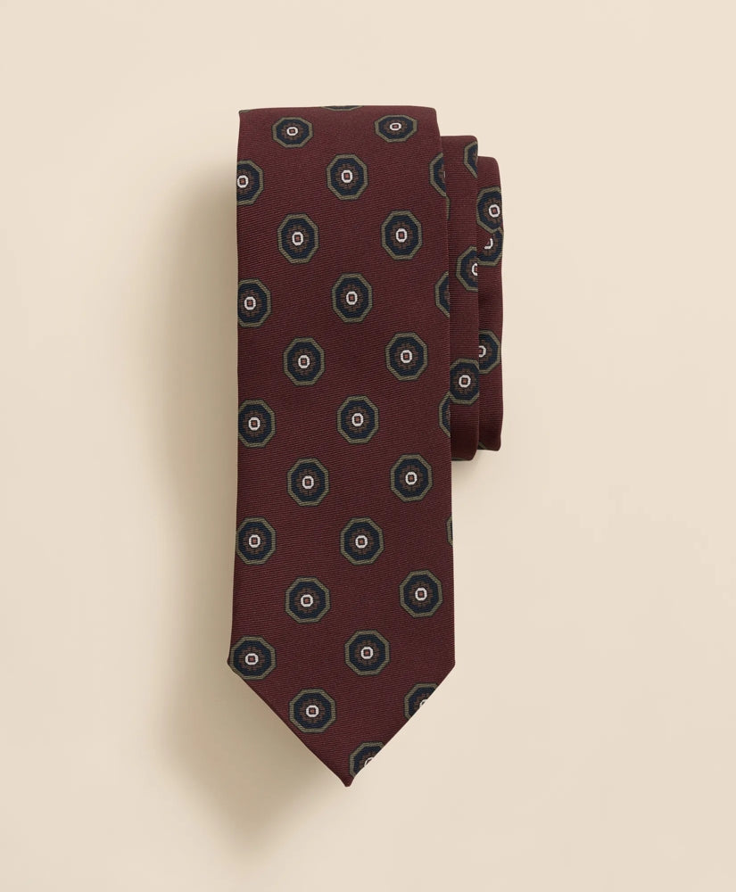 Men Silk Geometric Tie - Brooks Brothers Online