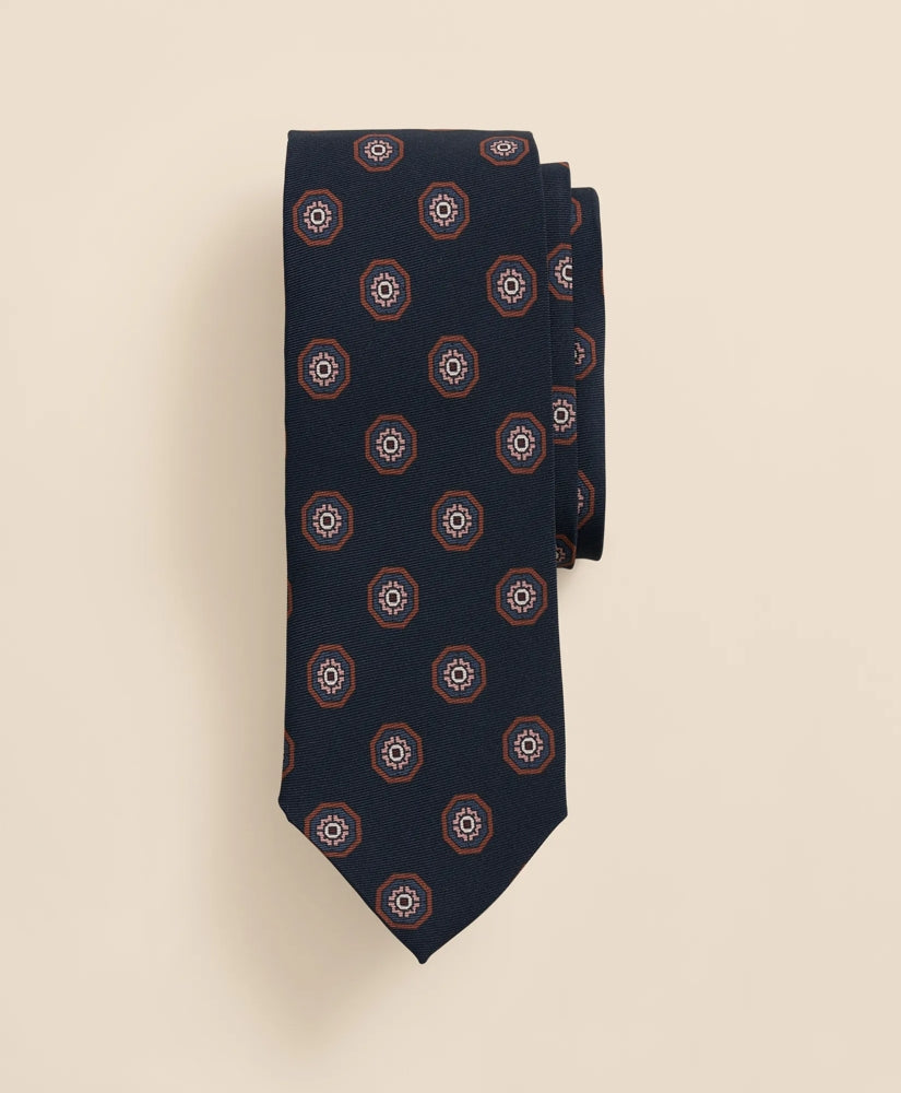 Men Silk Geometric Tie - Brooks Brothers Online