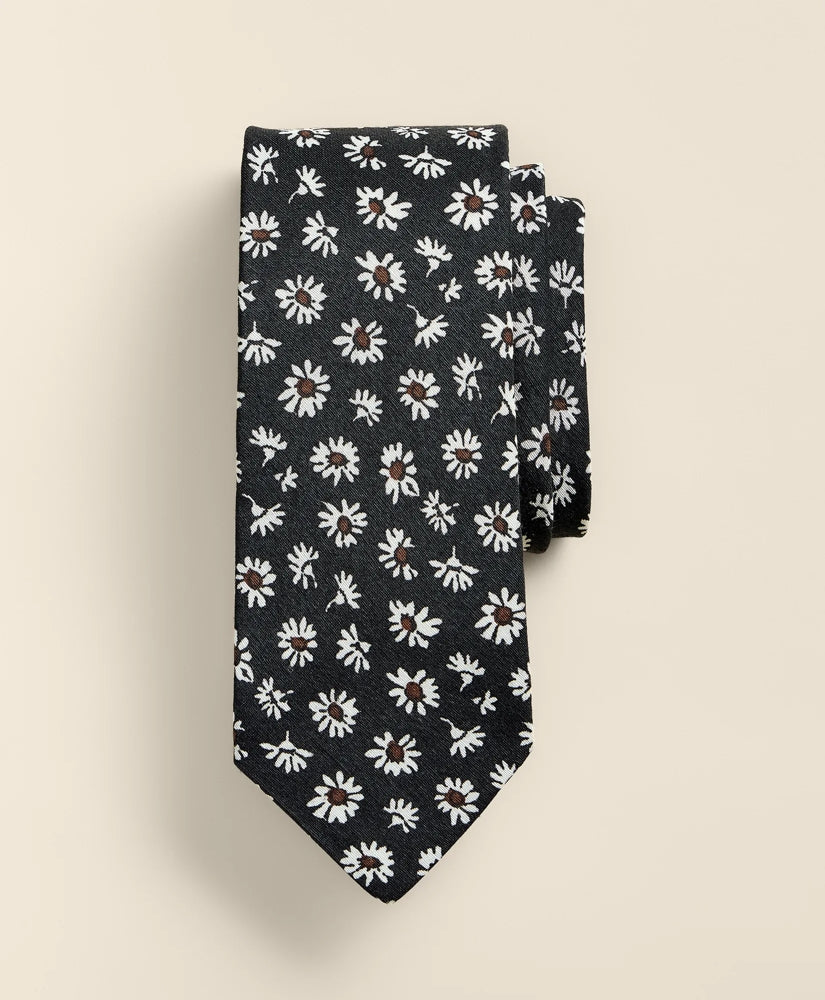 Men Linen-Silk Daisy Tie
