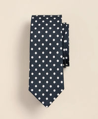 Men Linen-Silk Dot Tie - Brooks Brothers On sale