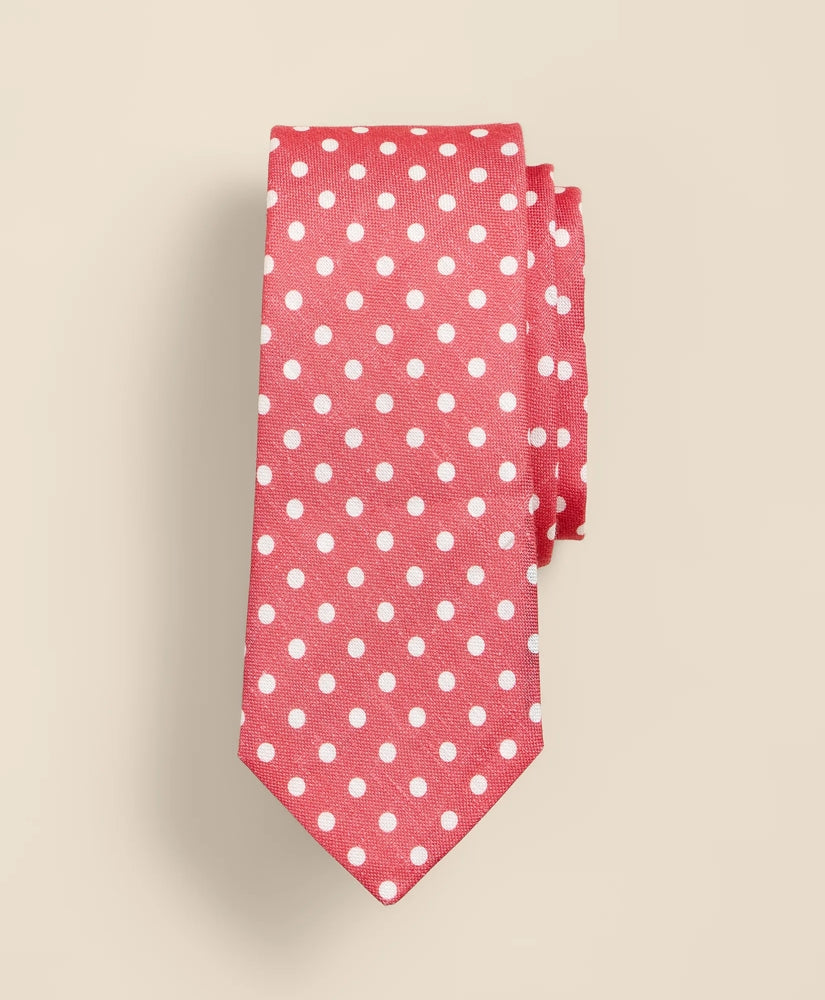 Men Linen-Silk Dot Tie - Brooks Brothers On sale