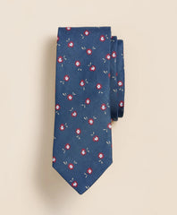 Men Silk-Linen Flower Tie - Brooks Brothers sale