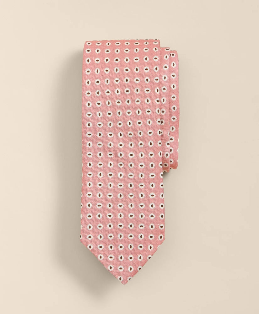 Men Silk Linen Flower Tie - Brooks Brothers US