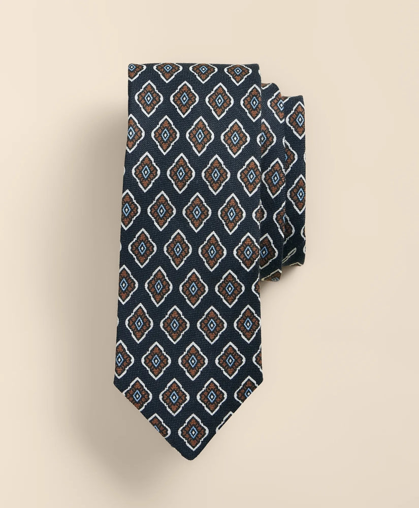 Men Linen-Silk Foulard Tie - Brooks Brothers Gift