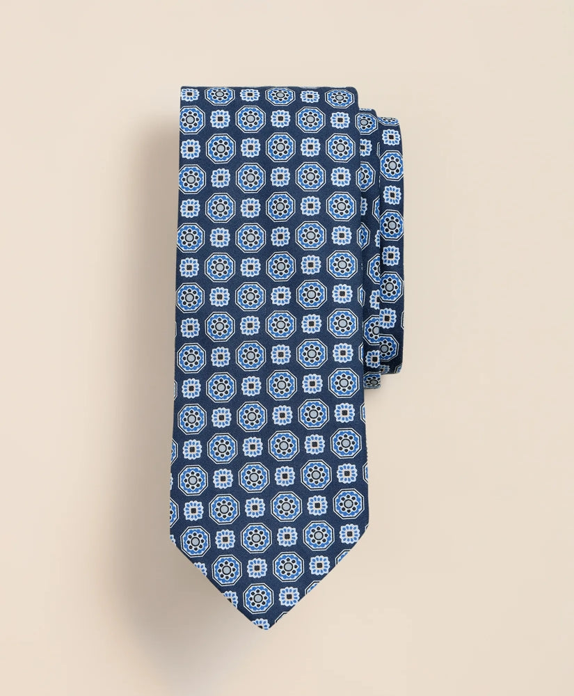 Men Silk Octagon Flower Tie - Brooks Brothers Gift