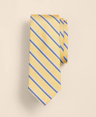 Men Silk Oxford-Weave Outline Stripe Tie - Brooks Brothers Outlet
