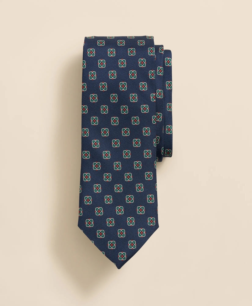 Men Silk Spaced Flower Tie - Brooks Brothers Discount