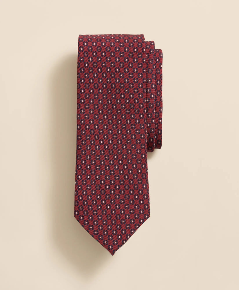 Men Silk Spaced Geometric Tie - Brooks Brothers Online
