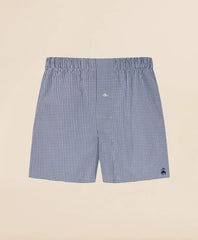 Men Slim Fit Cotton Broadcloth Check Boxers - Brooks Brothers US