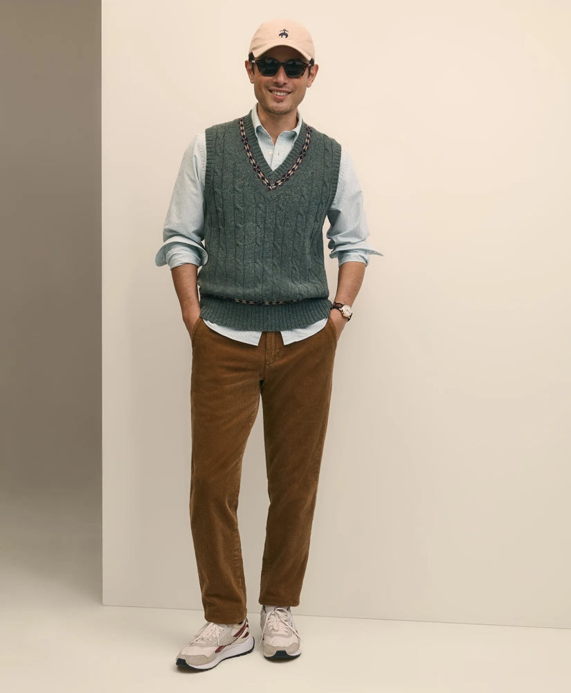 Sale Slim Fit Cotton Wide-Wale Corduroy Pants - Brooks Brothers