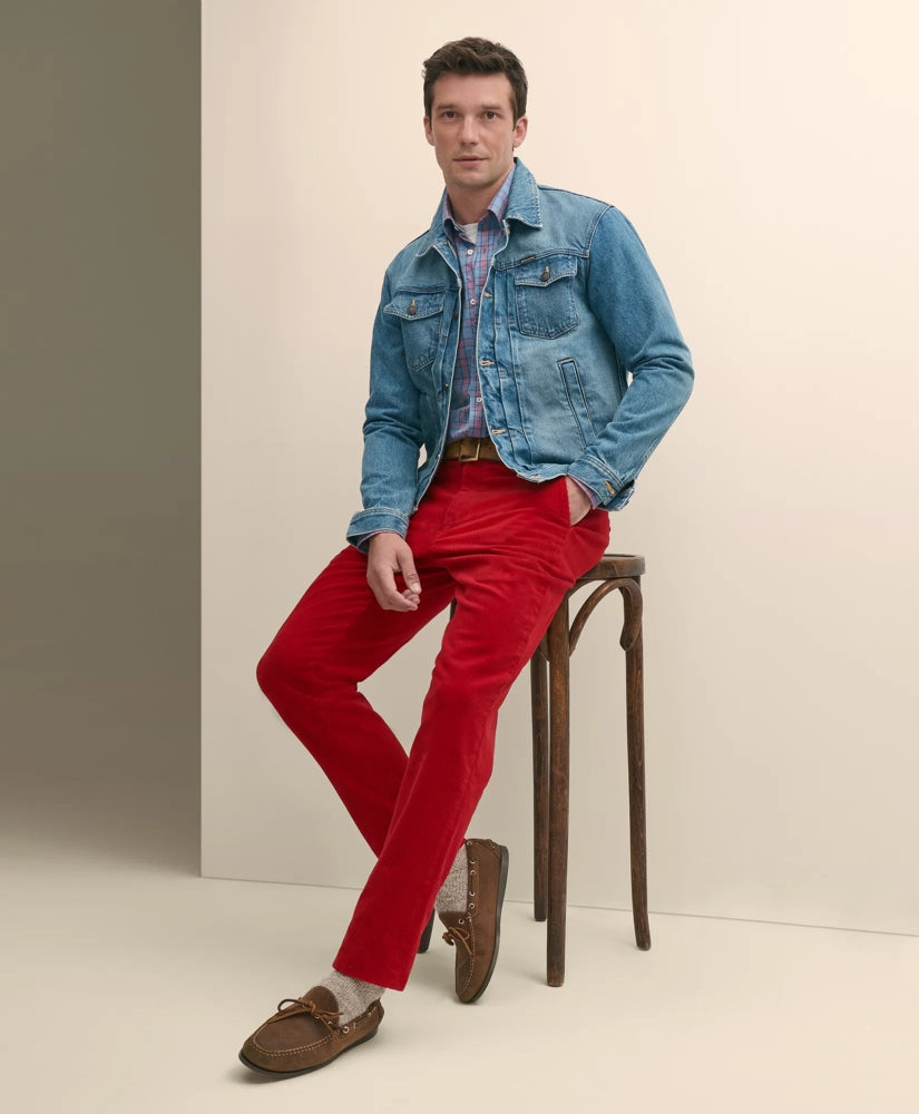 Sale Slim Fit Cotton Wide-Wale Corduroy Pants - Brooks Brothers