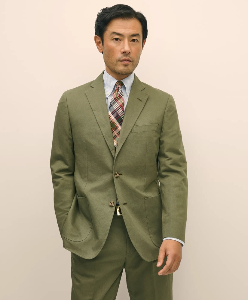 Tailored Slim Fit Fine Twill Washed Linen-Cotton Suit Jacket - Brooks Brothers For sale