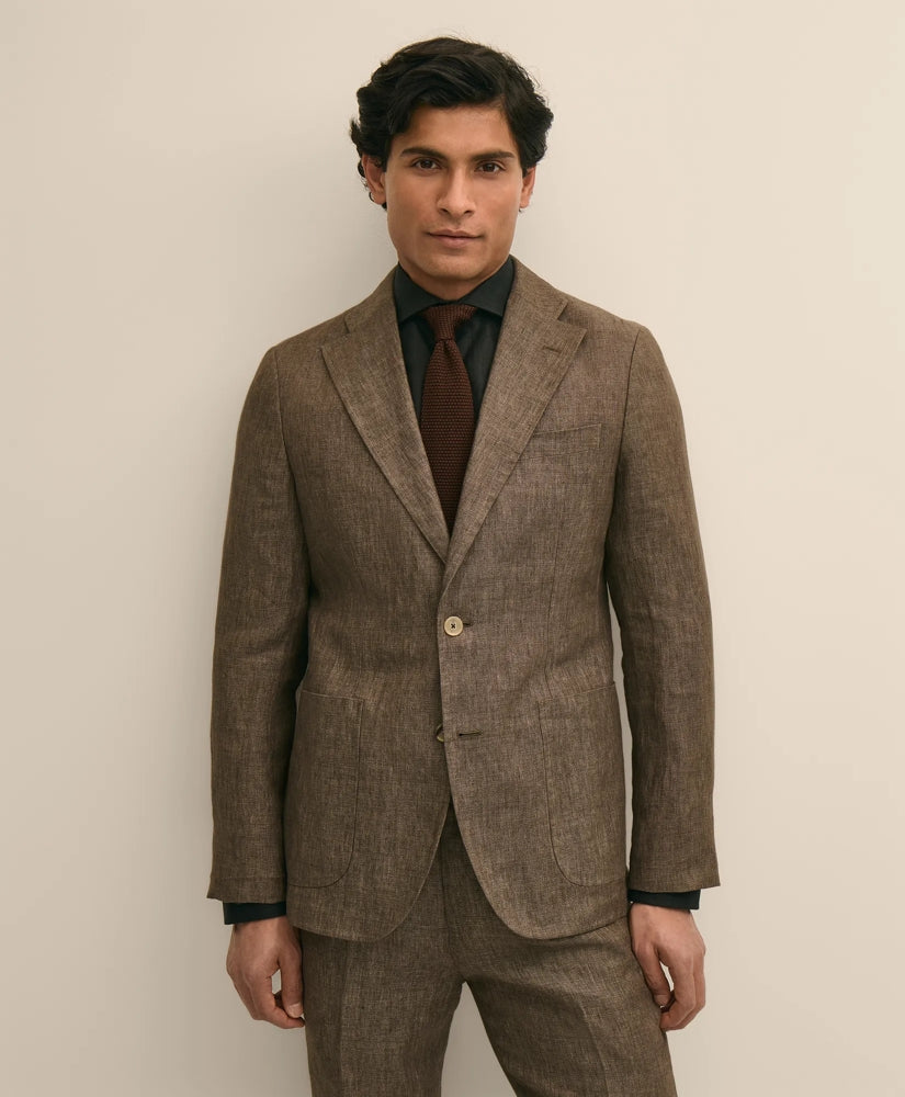 Men Slim Fit Linen Suit Jacket - Brooks Brothers Outlet