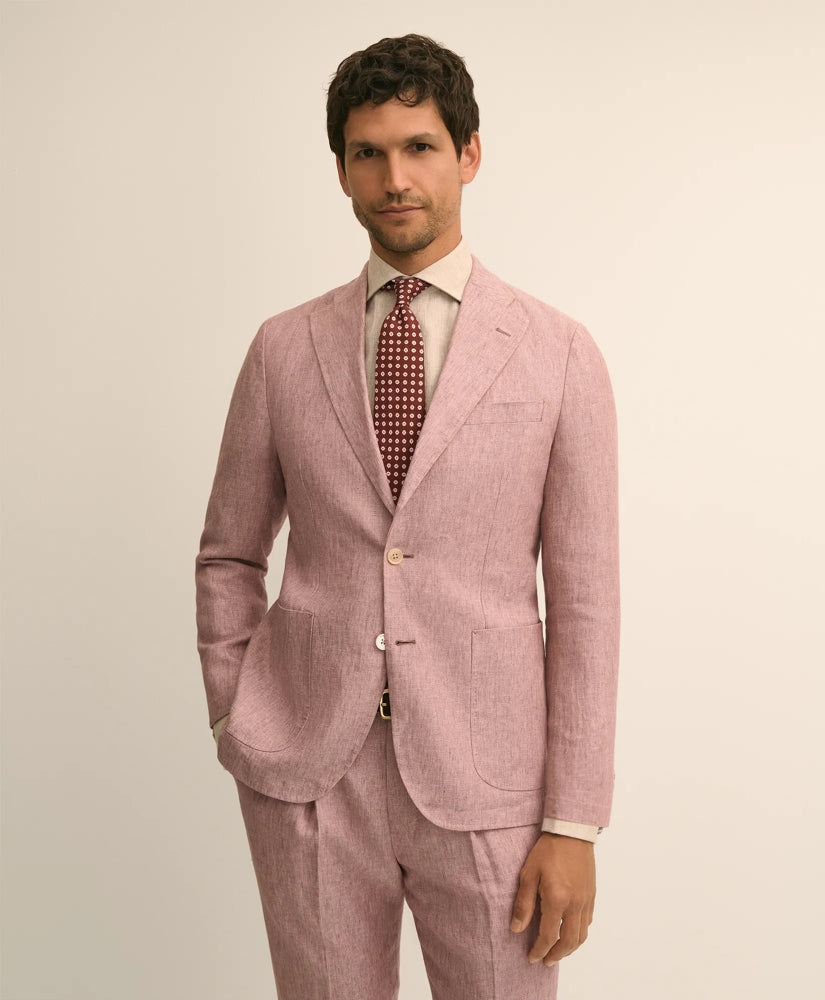 Men Slim Fit Linen Suit Jacket - Brooks Brothers sale