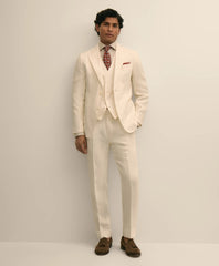 Men Slim Fit Linen Suit Pants - Brooks Brothers US