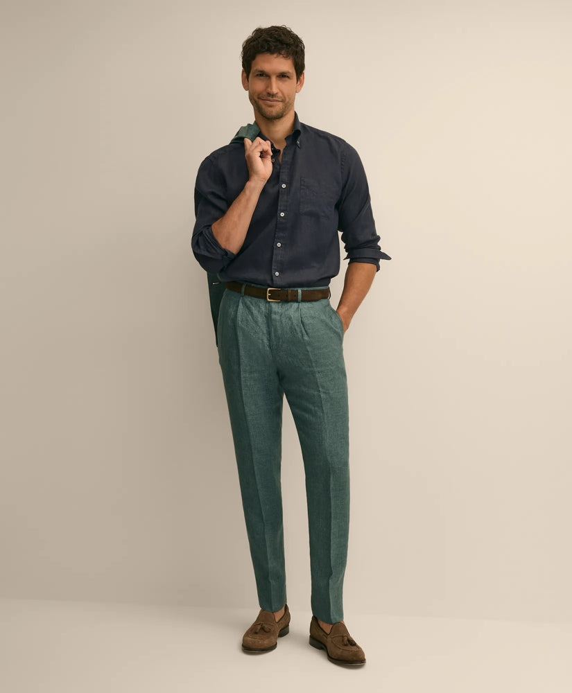 Men Slim Fit Linen Suit Pants - Brooks Brothers For sale