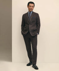 Sale Slim Fit Mini-Houndstooth Suit Pants in Brushed-Cotton - Brooks Brothers Online