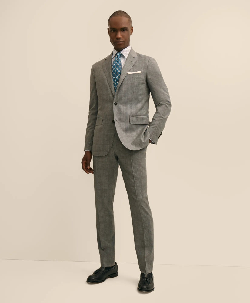 Tailored Slim Fit Wool Check 1818 Suit - Brooks Brothers Outlet