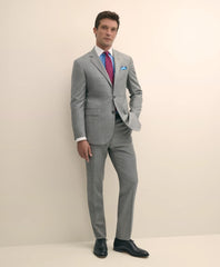 Men Slim Fit Wool Sharkskin 1818 Suit - Brooks Brothers Discount