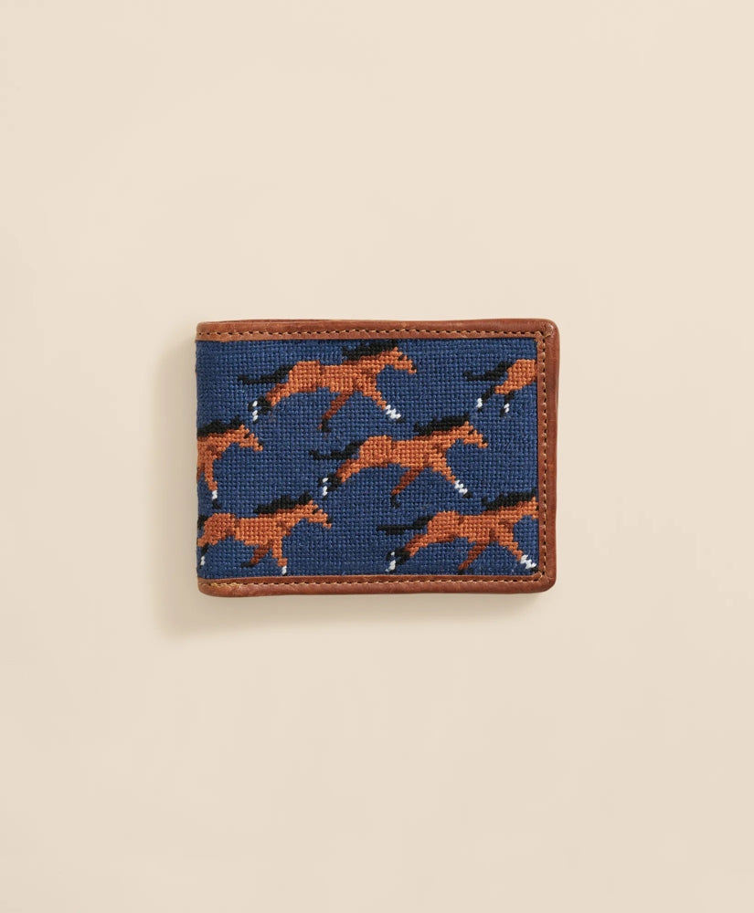 Sale Smathers & Branson Needlepoint Horse Wallet - Brooks Brothers US