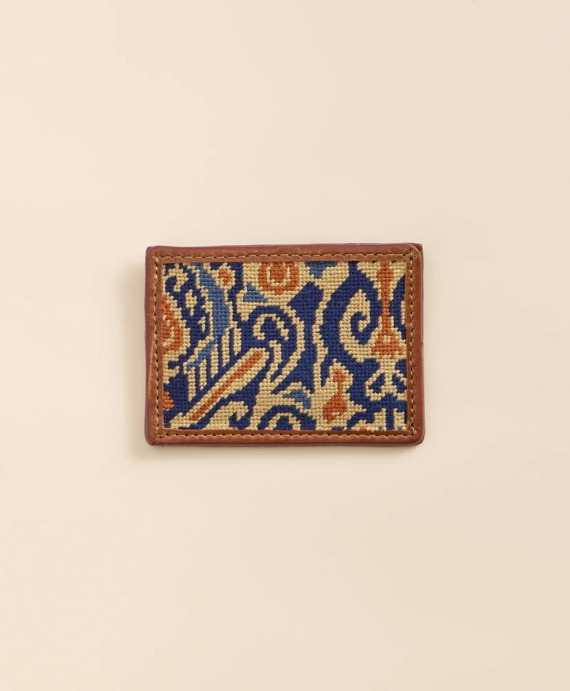 Men Smathers & Branson Needlepoint Ikat Pattern Card Case - Brooks Brothers Outlet