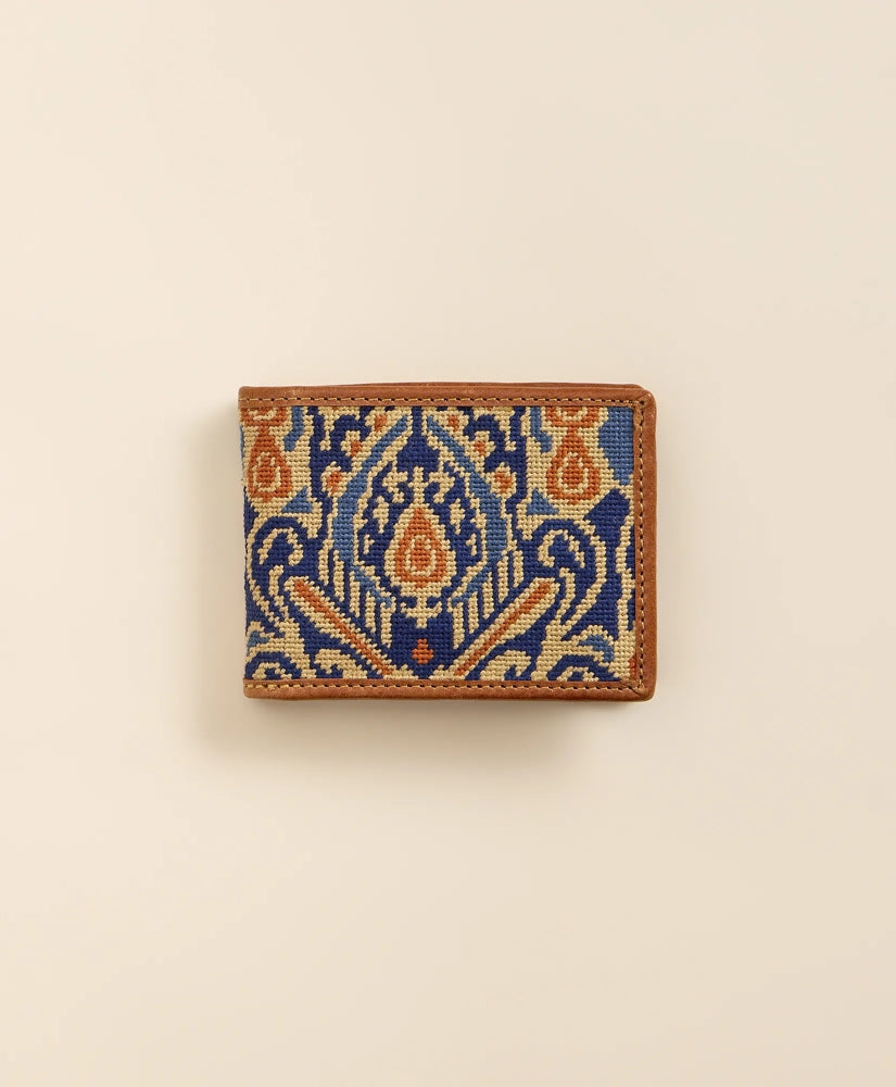 Men Smathers & Branson Needlepoint Ikat Pattern Wallet - Brooks Brothers US