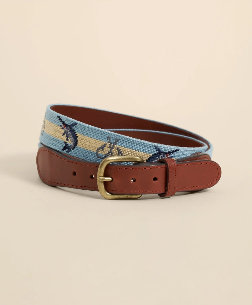 Men Smathers & Branson Needlepoint Marlin Belt - Brooks Brothers sale