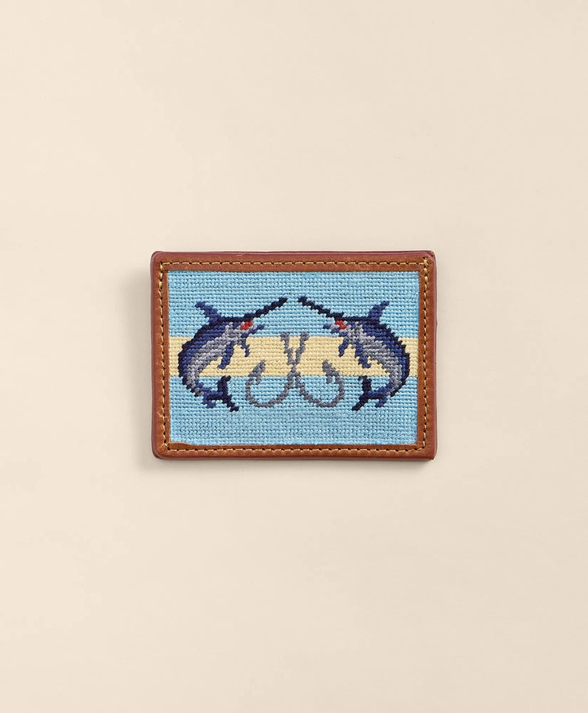 Men Smathers & Branson Needlepoint Marlin Card Case - Brooks Brothers sale