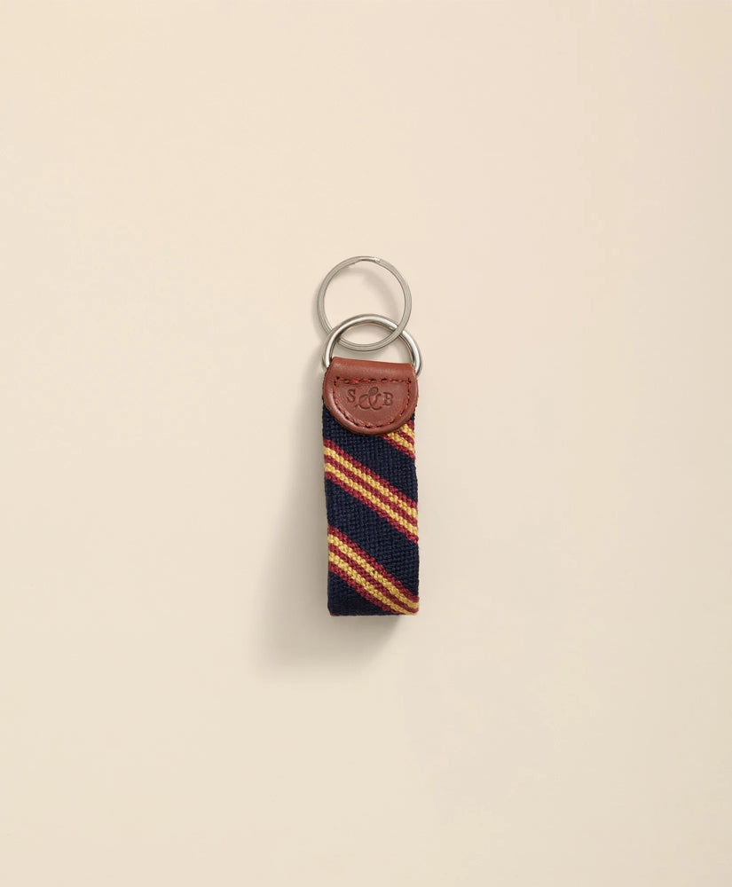 Men Smathers & Branson Needlepoint Rep Stripe Key Fob - Brooks Brothers Near me