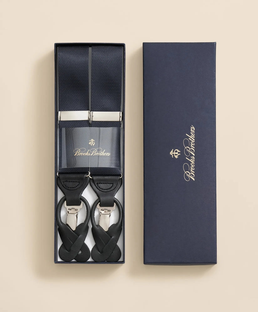 Men Solid Pique Suspenders - Brooks Brothers On sale