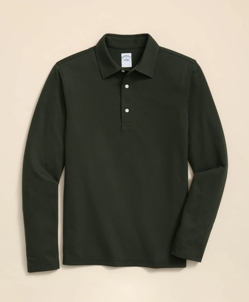 Sale Spread Collar Long-Sleeve Polo Shirt - Brooks Brothers Near me