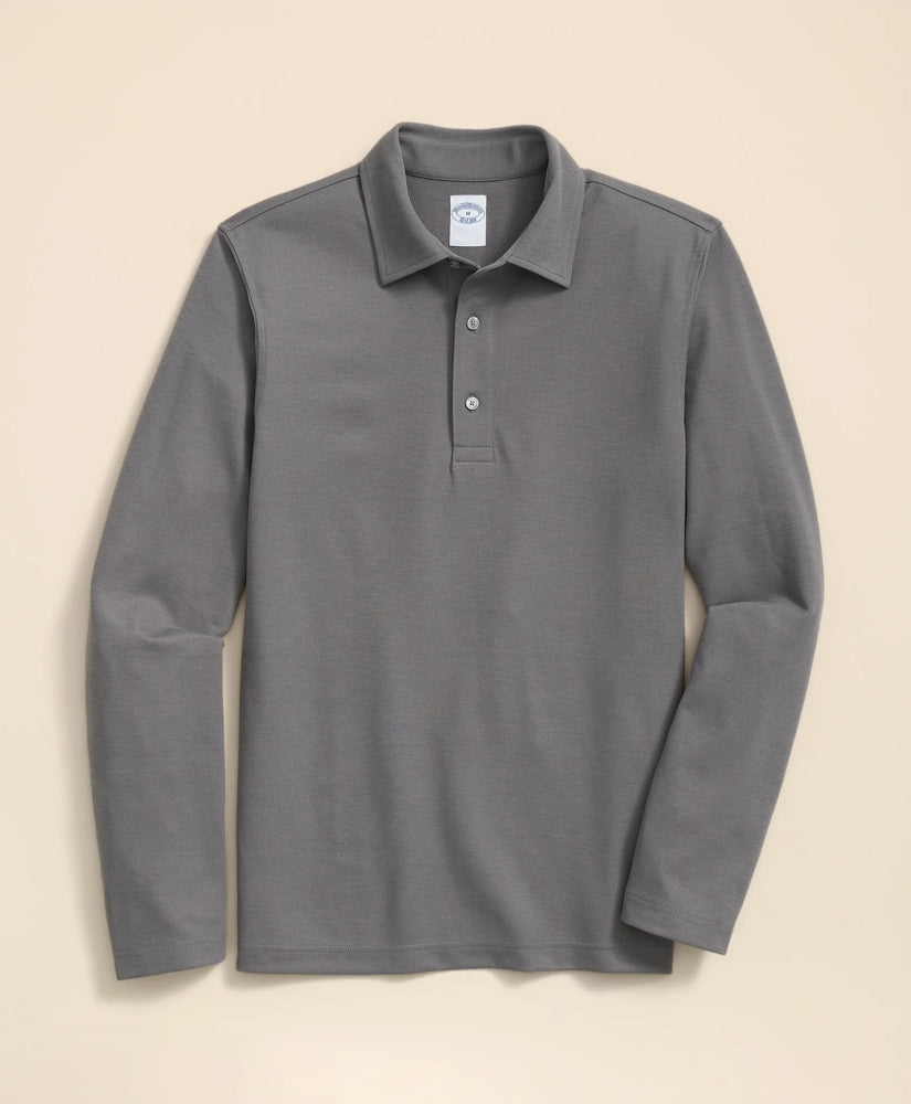 Sale Spread Collar Long-Sleeve Polo Shirt - Brooks Brothers Near me