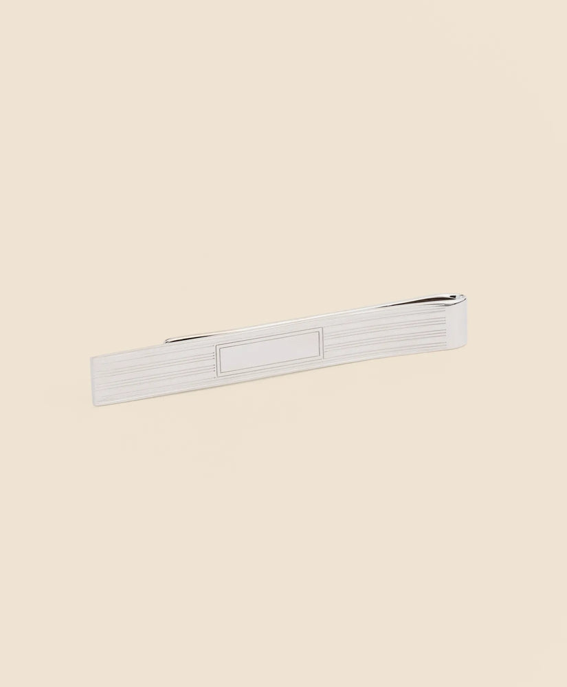 Men Sterling Silver Engravable Rhodium-Plated Tie Clip - Brooks Brothers US