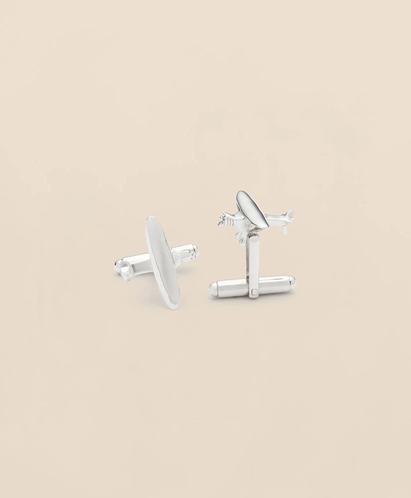 Men Sterling Silver Rhodium-Plated  Airplane Cufflinks - Brooks Brothers Online