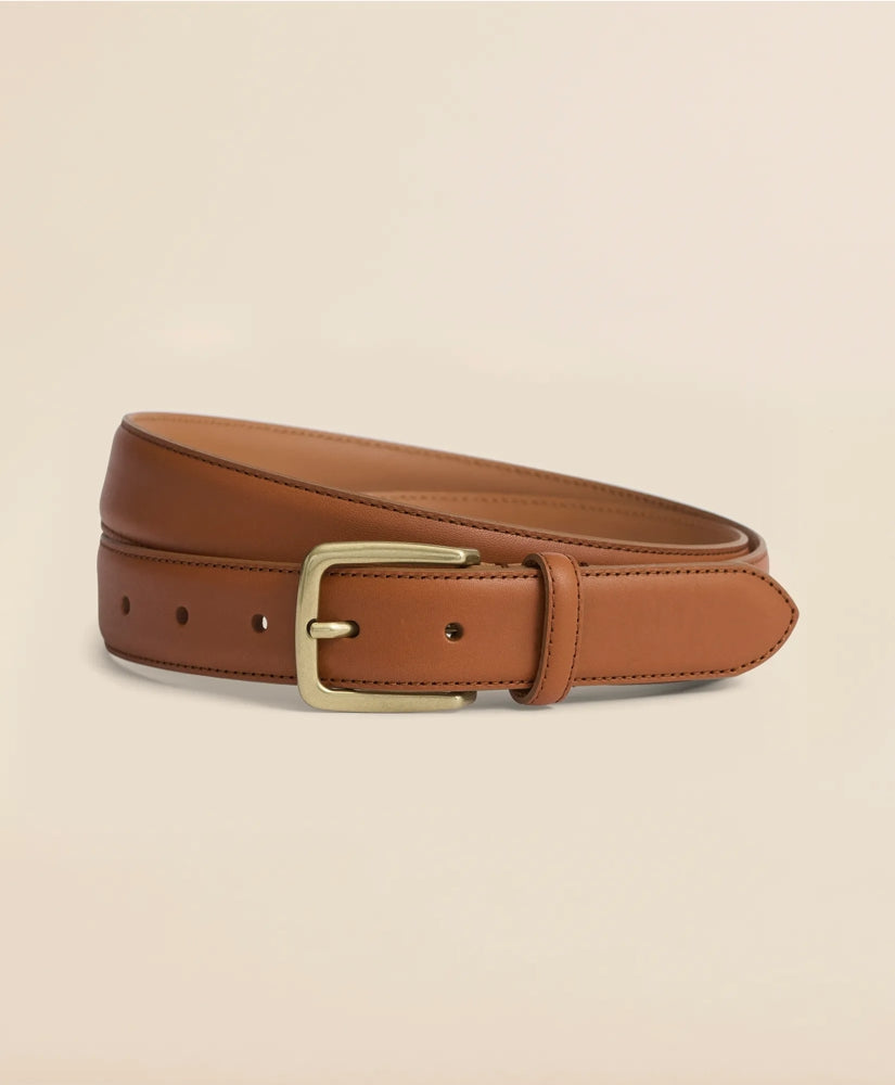 Men Stitched Leather Belt - Brooks Brothers Gift