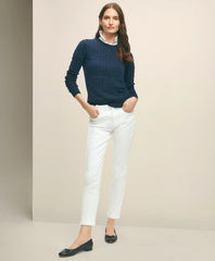 Women Stretch Cotton Jeans - Brooks Brothers On sale