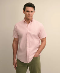 Men Stretch Cotton Non-iron Oxford Polo Button Down, Short Sleeve Sport Shirt - Brooks Brothers Gift