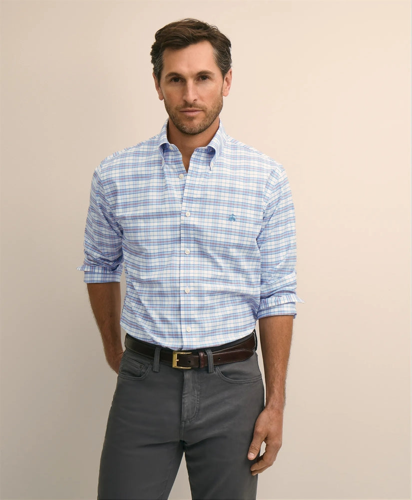Men Stretch Cotton Non-Iron Oxford Polo Button Down Sport Shirt - Brooks Brothers Outlet