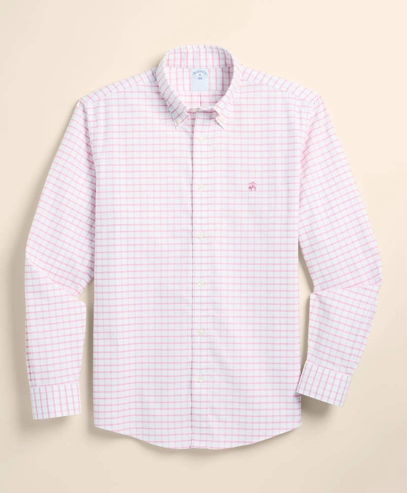 Men Stretch Cotton Non-Iron Oxford Polo Button Down, Windowpane Sport Shirt - Brooks Brothers Online
