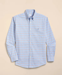 Shirts Stretch Non-Iron Cotton-Oxford Polo Button-Down, Check Sport Shirt - Brooks Brothers Discount