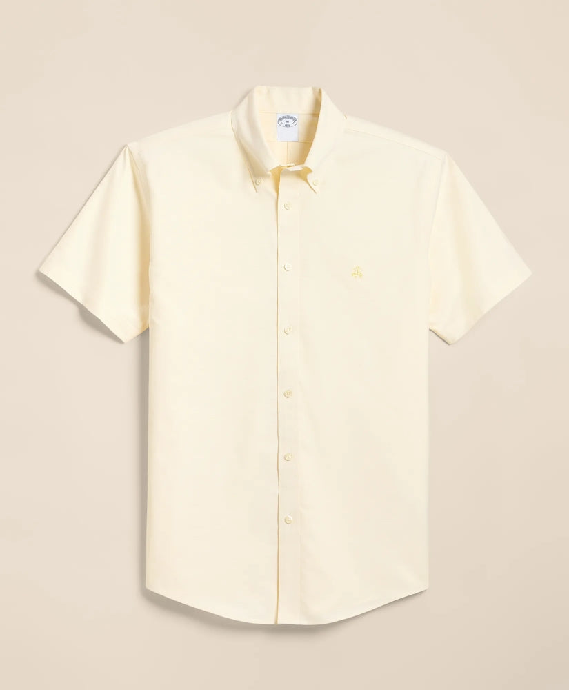 Men Stretch Non-Iron Cotton-Oxford Polo Button-Down Short-Sleeve Sport Shirt - Brooks Brothers On sale