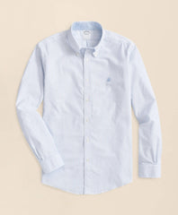 Men Stretch Non-Iron Oxford Button-Down Collar, Bengal Stripe Sport Shirt - Brooks Brothers