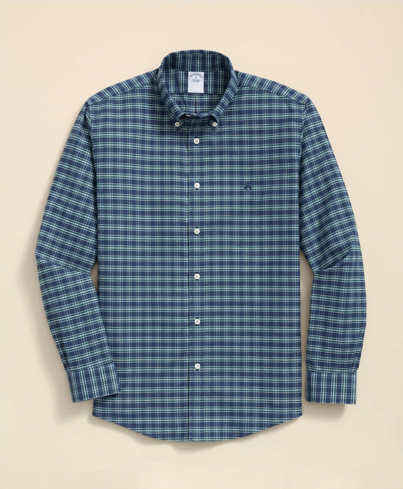 Sale Stretch Non-Iron Oxford Button-Down Collar, Check Shirt - Brooks Brothers Gift
