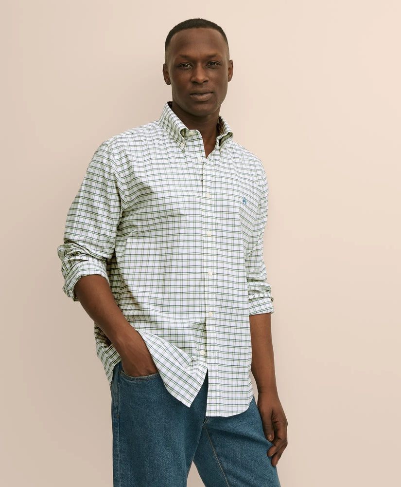 Men Stretch Non-Iron Oxford Polo Button-Down, Sport Shirt - Brooks Brothers sale