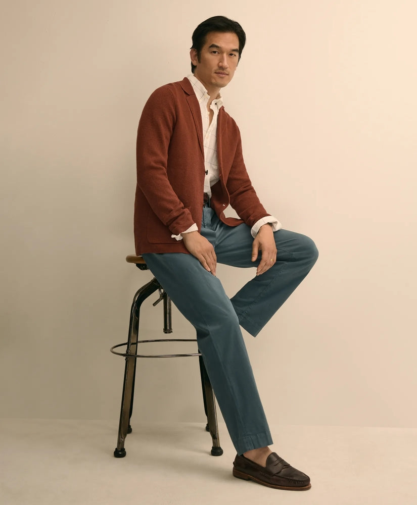 Men Sweater Blazer In Linen-Cotton Blend - Brooks Brothers sale