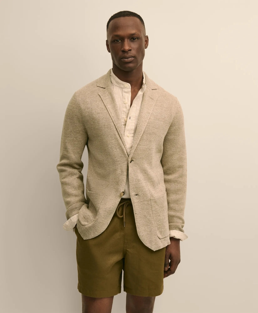 Men Sweater Blazer In Linen-Cotton Blend - Brooks Brothers sale