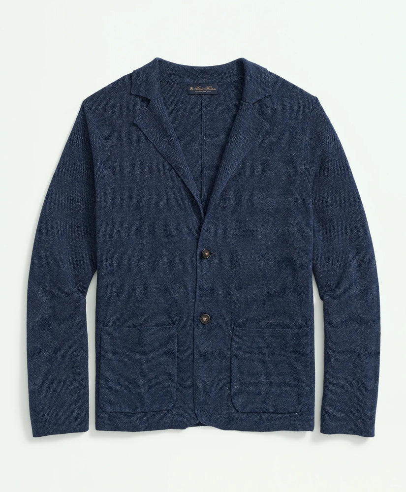 Men Sweater Blazer In Linen-Cotton Blend - Brooks Brothers sale