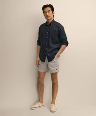 Men The 6" Seersucker Friday Drawstring Shorts - Brooks Brothers